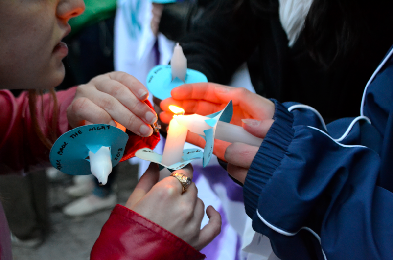 Students march against sexual violence at Take Back the Night event