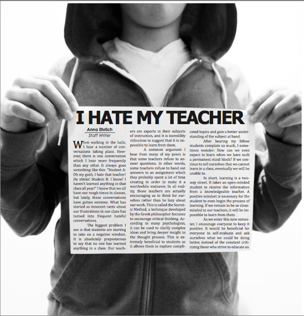 This layout by Karl Lovaas 14 was named a Best of Editorials 2012 by the National Scholastic Press. 