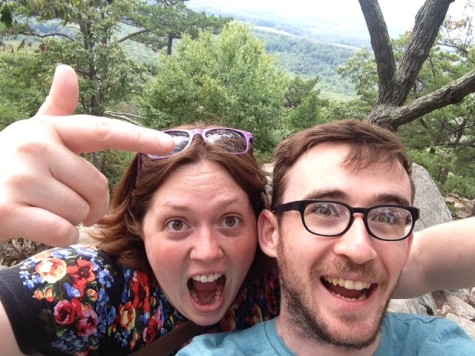 Buchanan and Hickey climbed Sugarloaf Mountain  in Maryland and took a selfie.