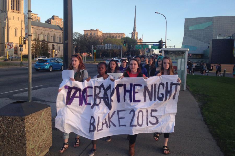 Take Back the Night is one example of a group speaking against sexual violence and assault and offering support and education.