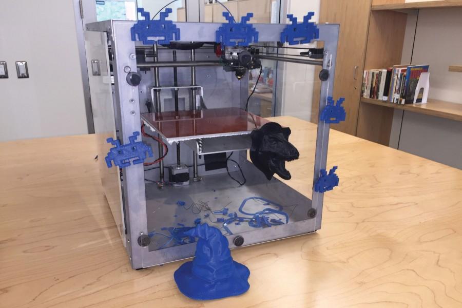 The 3D printer uses plastic to print an array of different objects