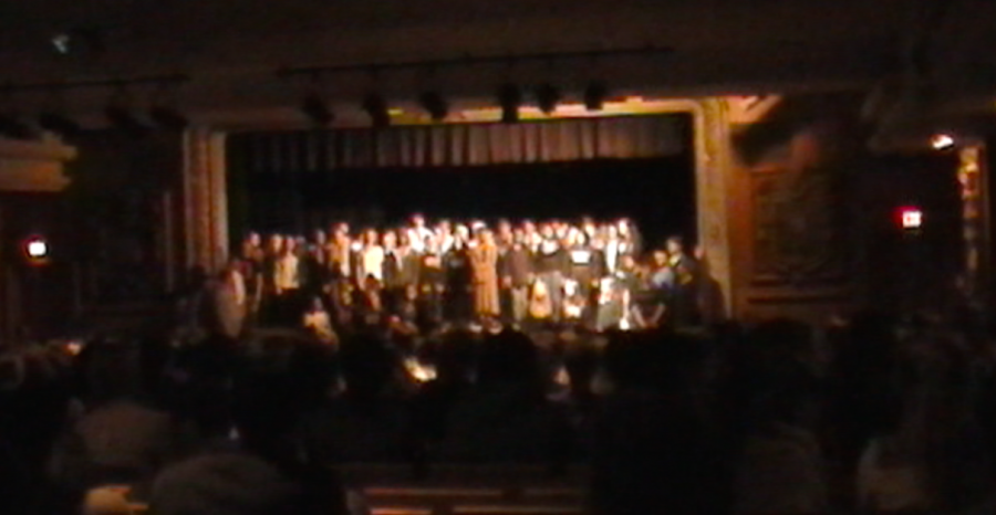 The schools choir sang in solidarity and respect for the protestors in the nearby Fourth Precinct