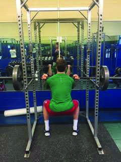 Conor McDonough ‘16 regains his strength over the winter.