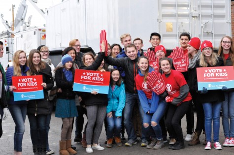 53 students and 8 teachers traveled to Iowa. On Saturday, they waited to see Rand Paul after his appearance on Meet the Press. 