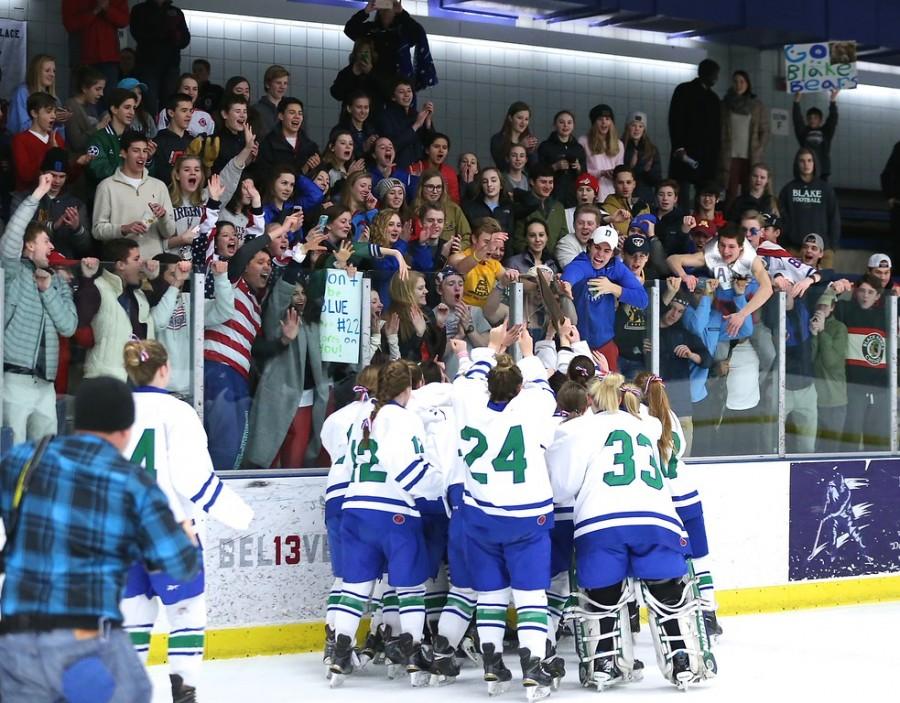 BGH sharing the glory with the loyal student section at Parade. On to the X!