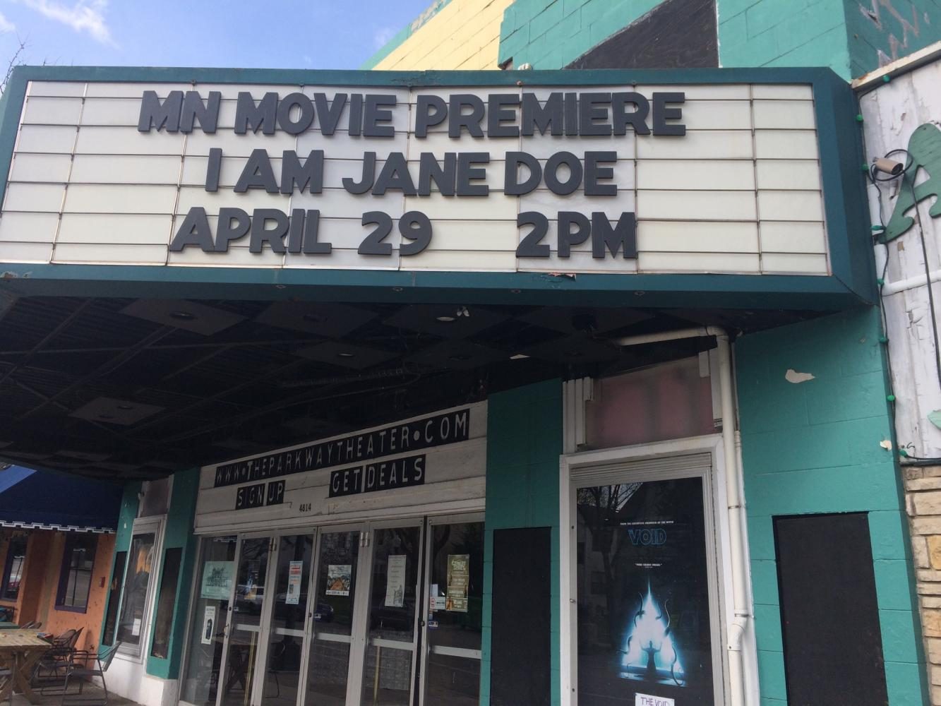 A fundraiser at Parkway Theater in Minneapolis coordinated by Raye Gleekel 17, Lucy Burton 17, Libby Rickeman 17, and Sophie Smith 17.