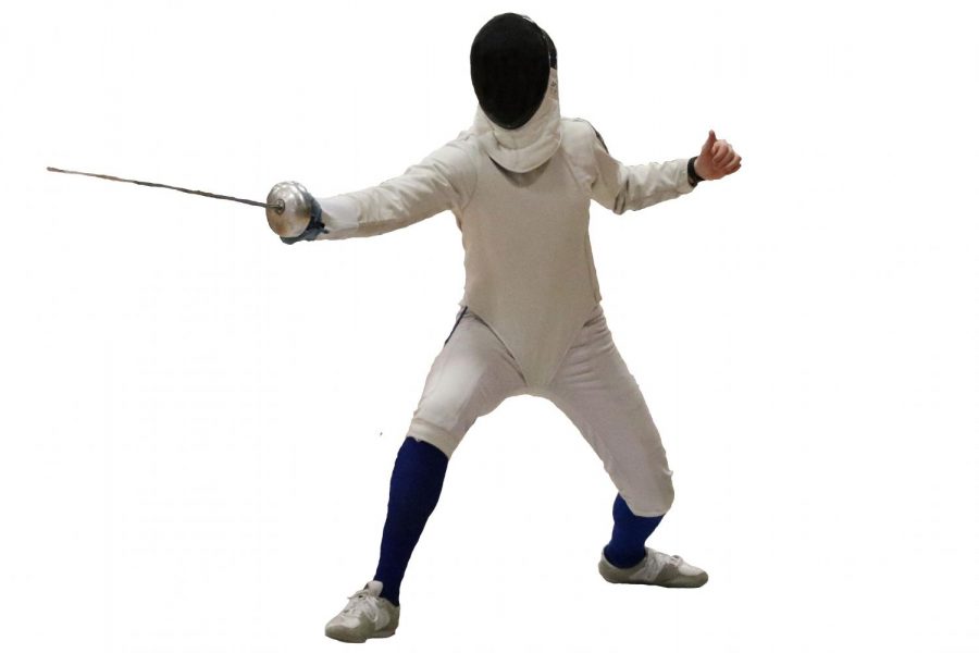 Mystery athlete competing in Mens Epee at state tournament. 