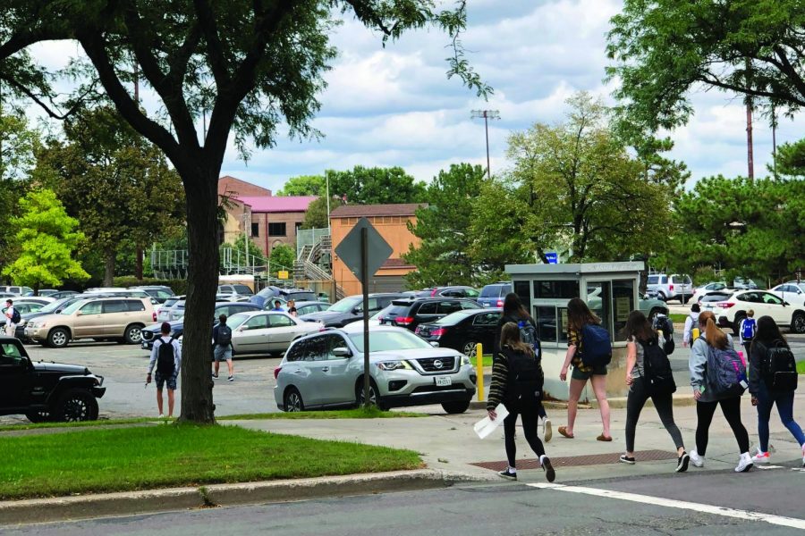 Students navigate the road, DMV