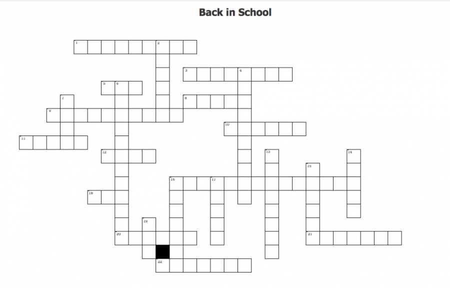 Back+to+School+Crossword