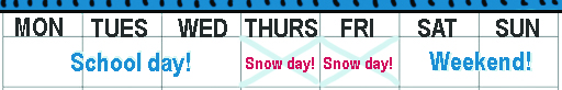 CMYK Snow Days Graphic