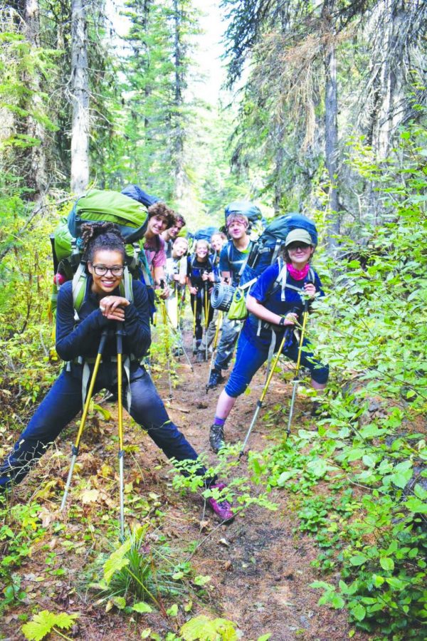 Rabi Michael-Crushshon ‘22 had the opportunity to lead her group during a hike. She had to use maps to guide the group and follow trails.