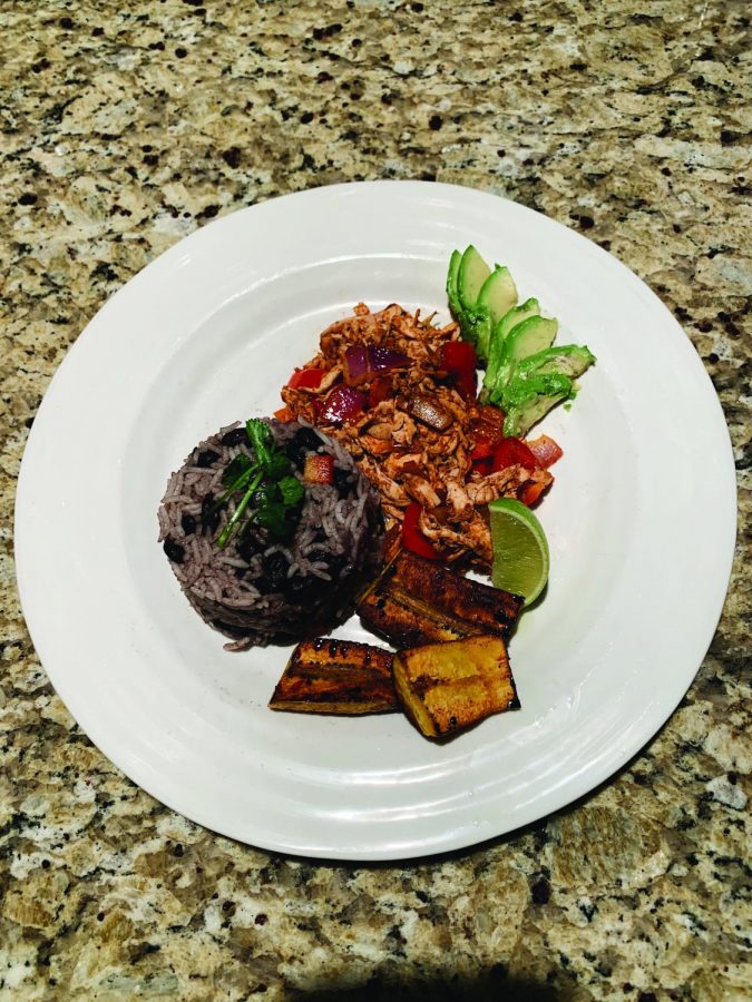 Casado is a traditional Costa Rican dish usually featuring some form of meat, Gallo pinto (rice with beans, vegetables, and citrus), sweet fried plantains, and greens.	