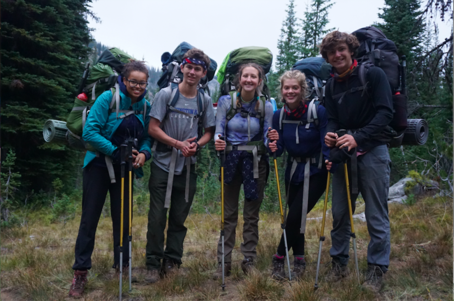 Michael-Crushshon on a hiking expedition with classmates at The Alzar School in Idaho