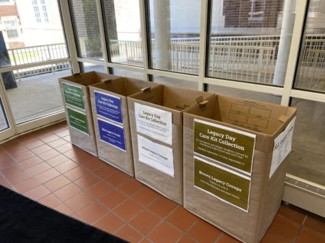 In lieu of Legacy Day, bins have been placed at the West and East door to collect supplies.