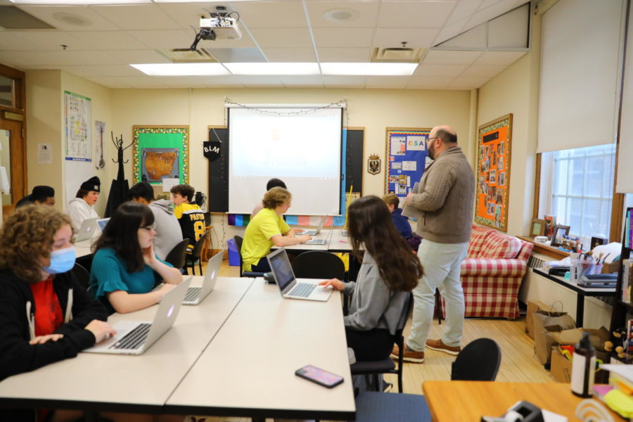 Ben Cady teaches 9th grade World History, a class where current events are incorporated into the curriculum. 