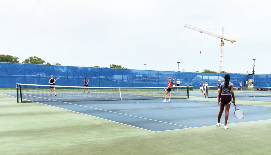 Girls Tennis Practice in August 2022