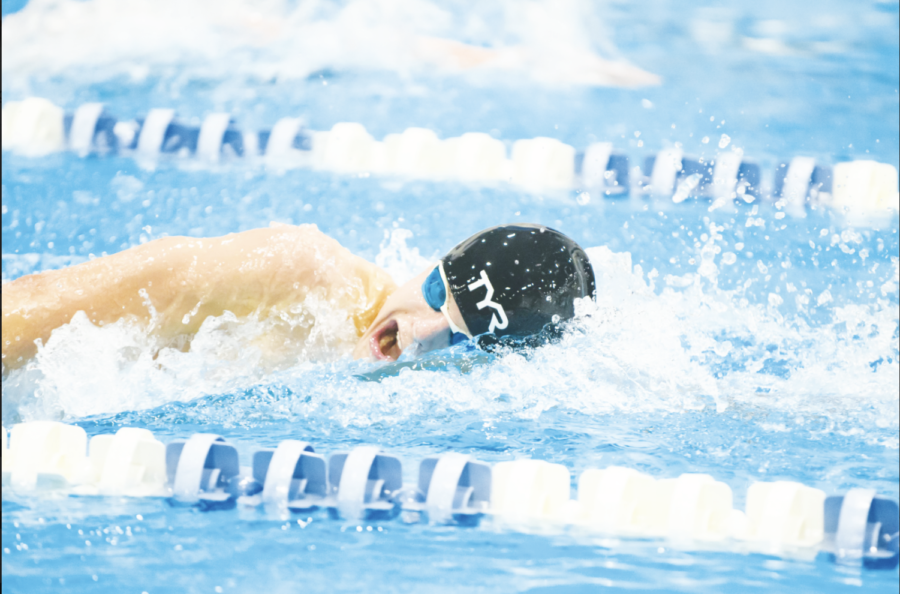 Henry Webb ‘25, a freshman at the time, had the need for speed while racing at an intense swim meet, striving for victory.