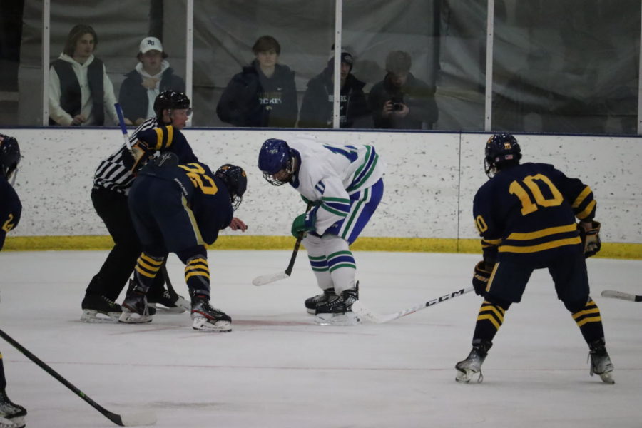 A Jan. 2023 Blake-Breck hockey game. The Bears won 5-0, with a “Buck Freck” sign being spotted in the student section. The Bears swept the season series against the Mustangs.