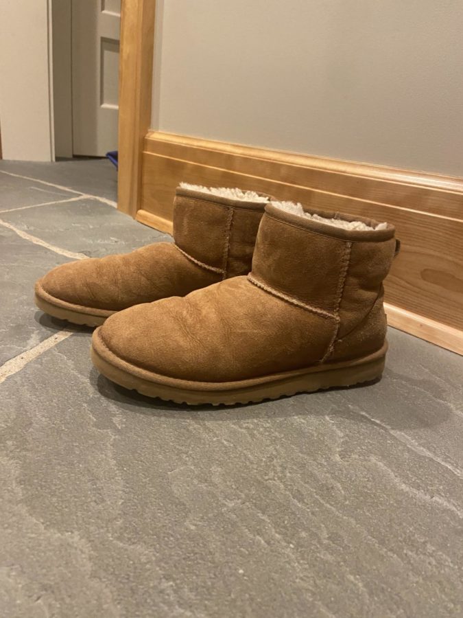 The Ugg boot began as
a popular surfing shoe
in Australia during the
1960s; however, the style
of the boot, with sheepskin and leather is said to have been created in the 1800s. The name “Ugg” didn’t exist until the 1960s. Now these boots have become a winter staple, perfect for lounging around in or going to
school in.