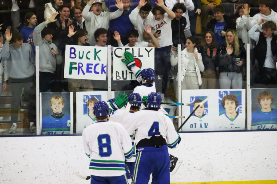 Boys hockey played Breck on Jan. 17 in a rivalry game. The Bears beat the Mustangs 5-2.