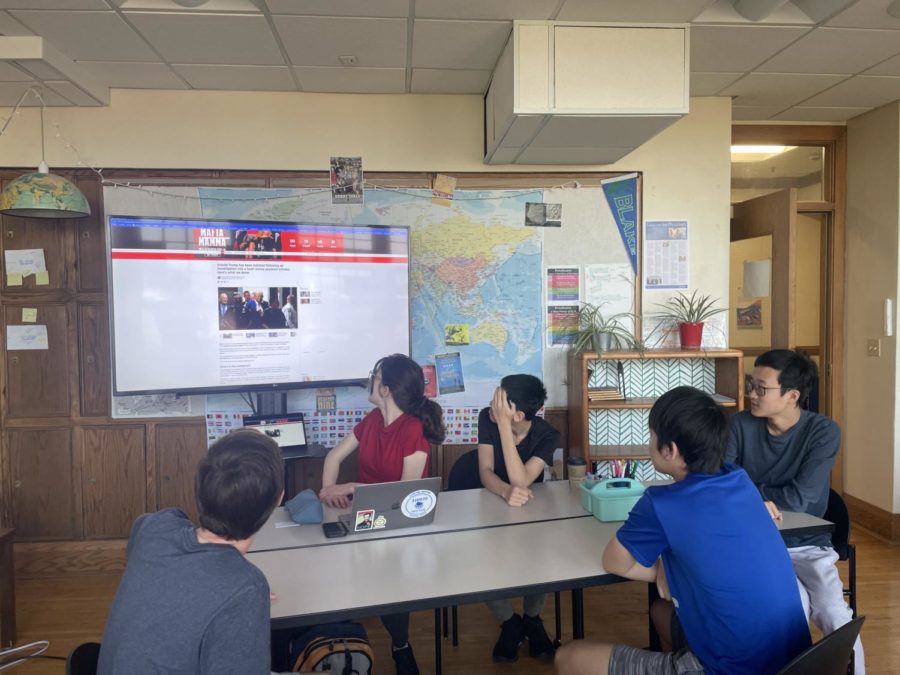 The Political Roundtable Club, which meets on Fridays during FLEX, discussed Trump’s indictment.