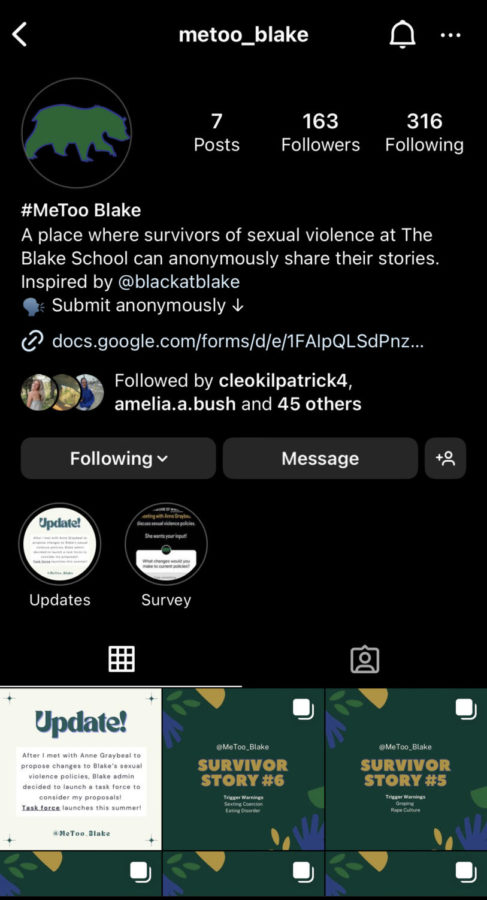 The account @metoo_blake draws awareness to important issues surrounding sexual assault.