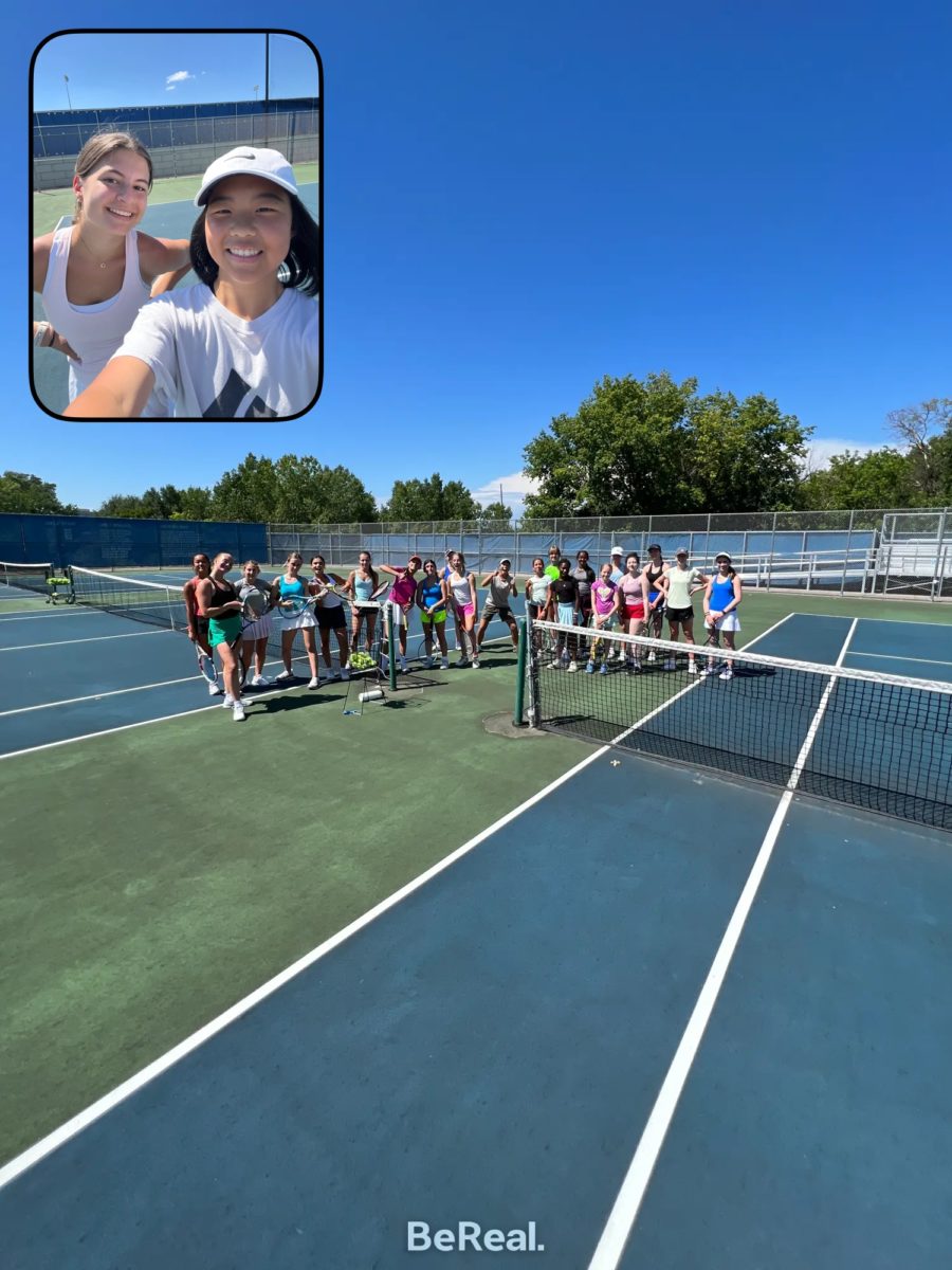 Amelia Bush ‘24 and Fatemeh Vang ‘27
take a last day of captains’ practice BeReal.