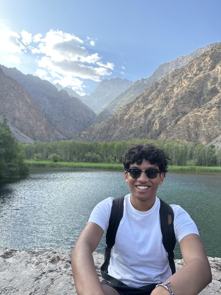 The group visited Lake Iskanderkul, one of the daily excursions that Khan enjoyed. 