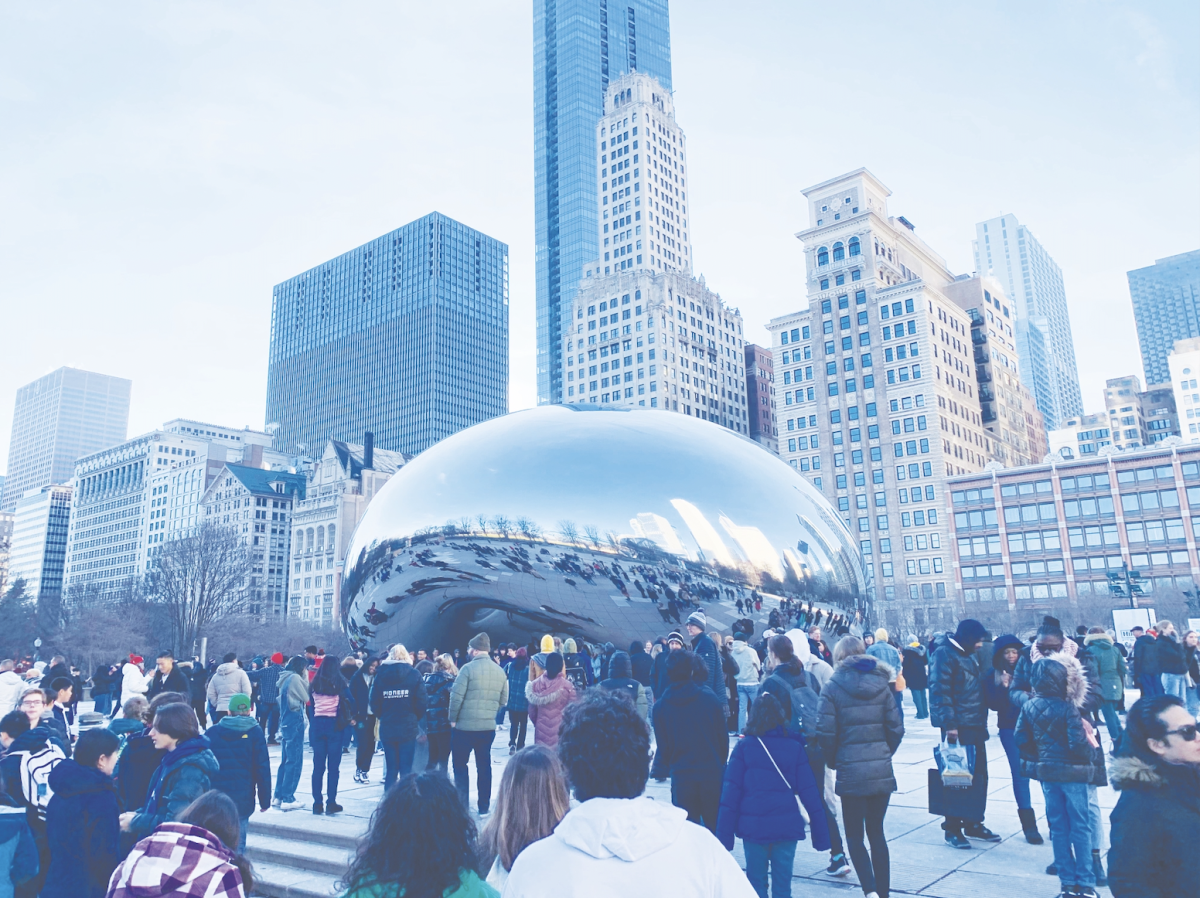 As+a+part+of+their+visit+to+Chicago%2C+the+group+visited+The+Bean%2C+centerpiece+of+the+Millennium+Park+Plaza