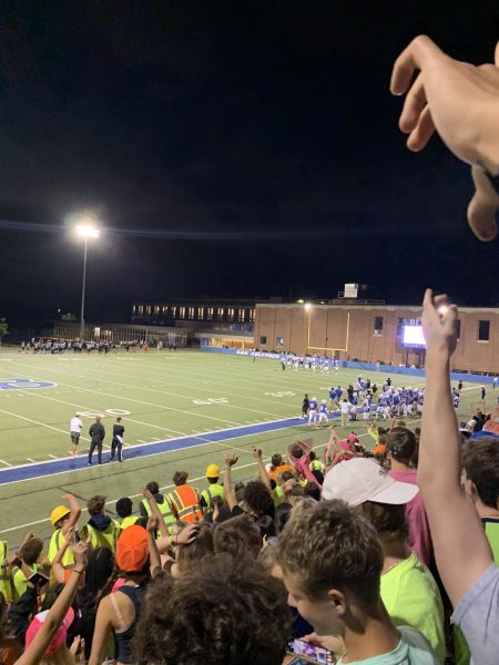 Vibrant student section displays immaculate support for the football team during homecoming, making the experience
better for both the athletes and fans in attendance.