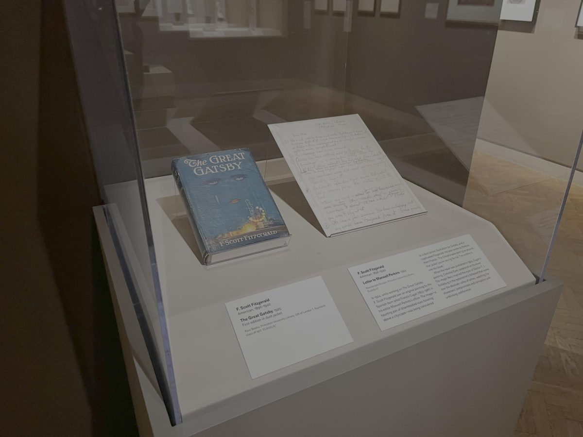 A rare first edition of "The Great Gatsby" in on view at the exhibit.